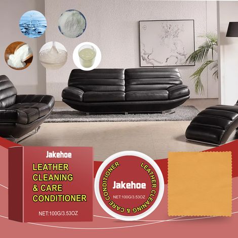 Multifunktionale Lederreinigungs- und Pflegecreme für Ledersofas und -taschen – 100 g x 1 + 1 Tuch -- DTEKGAZ (1/5)