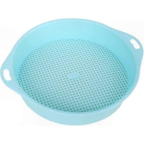 Tamis rond en grillage plastique pour jardinage, criblage de terre et sable, outil d'entretien des semis (1/4)