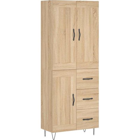 Maison Exclusive - Aparador alto madera contrachapada color roble (1/5)