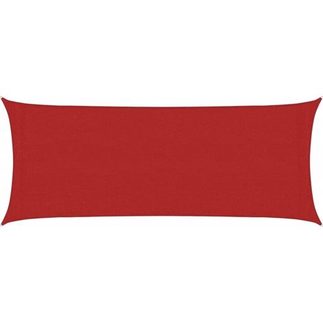 Voile d'ombrage, Protection Solaire, pour Jardin Terrasse Extérieur, 160 g/m² Rouge 2x5 m PEHD OIB4639E (1/5)