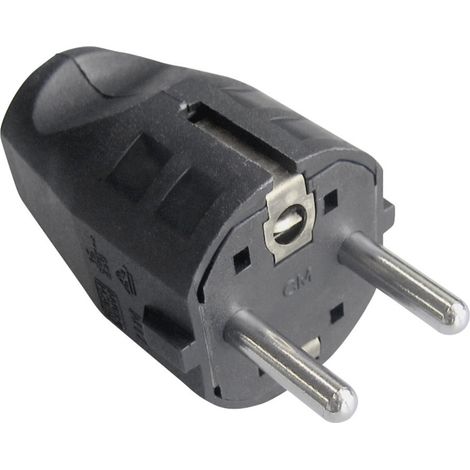 Bachmann 910.100 Schutzkontaktstecker Kunststoff  250 V Schwarz IP20 (1/2)