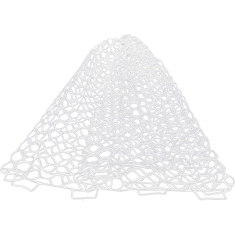 Épuisette de pêche pliable de rechange, filet en caoutchouc résistant à l'usure, épuisette multifonctionnelle blanche 55 cm (1/5)