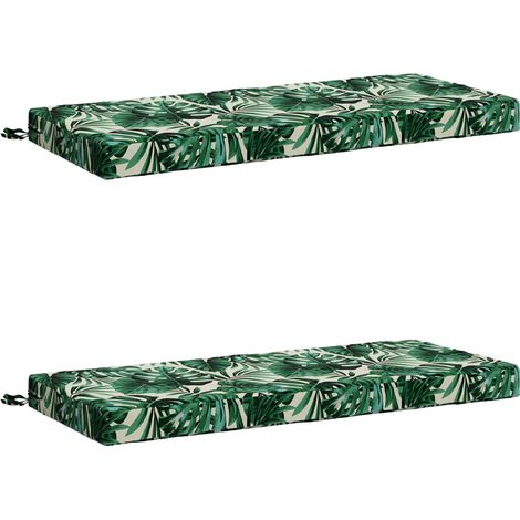 2-teilige Bankkissen SOEST 2 stk. 100 % Polyester Blattmuster vidaXL (1/5)
