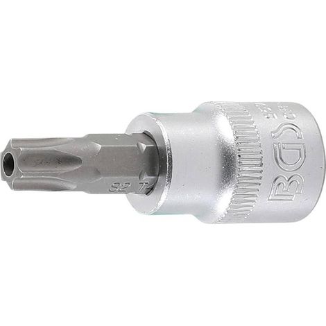 Douille à Embouts 10 mm (3/8) Profil T Torx - Perçage T45 - Précision et Robustesse, Acier - D-Work