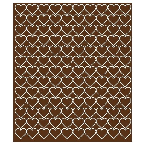 Autocollants en forme de cœur pour la Saint-Valentin, 2 cm, 130 pièces, marron brillant