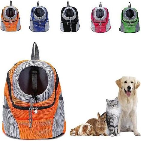 Sac à dos pour chien - Randonnée et plein air - Ouverture pour la tête - Aéré - Portable - Vert - Confortable - Léger (1/5)