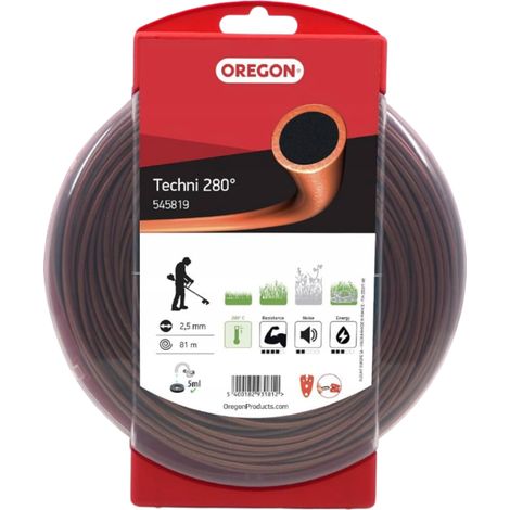 Hilo reforzado para desbrozadora Oregon Techni 280, 2,5 mm x 81 m