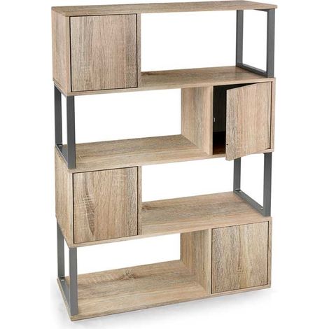 Scaffale legno e Metallo 90x30x126 cm