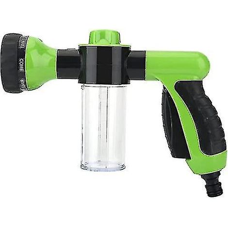 Pulvérisateur à mousse pour tuyau d'arrosage, 8 jets, buses haute pression, distributeur de savon avec réservoir intégré pour lavage de voiture, douche pour animaux, Shibaod (1/4)