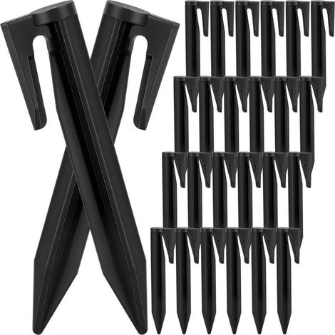 100 Pièces Piquet Fil Robot Tondeuse, Piquet de Terre pour Câbles Périphériques Tondeuse Robot, Crochets de Terre en Plastique, Compatible avec Husqvarna, Gardena, Worx, Bosch, Yard Force (1/5)