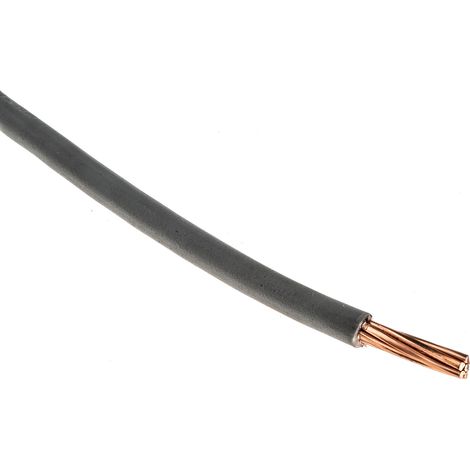 RS PRO câble, section: 10 mm² 50m, 450 V c.c., 750 V c.a. PVC Gris HO7V-R Câble de conduit à un conducteur ( Prix pour Bobine de 50 Mètres )