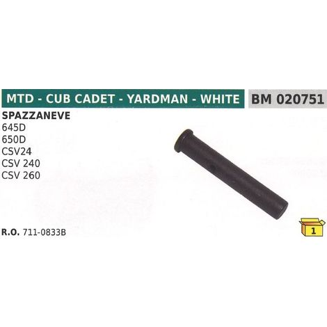 Goupille de sécurité chasse-neige MTD - CUB CADET 645D 650D CSV24 - 711-0833B