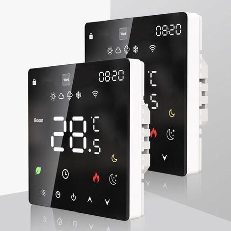 Intelligenter Thermostat für elektrische Warmwasserbereiter – LCD-Display + Wochenprogrammierung – Universalmodell (1/5)
