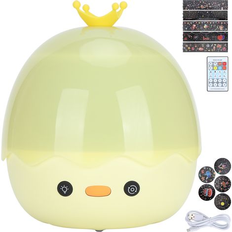 Projection Lamp with Musicbox Crown Duck Shaped Colorful Night Light Craft Decorations (1/5)