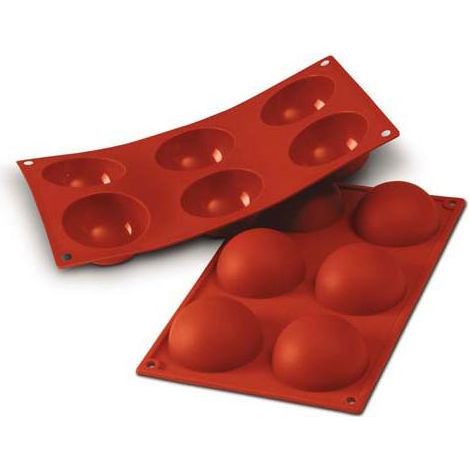 Stampo in silicone per emisferi e sfere monoporzione, 70 mm silikomart (1/2)