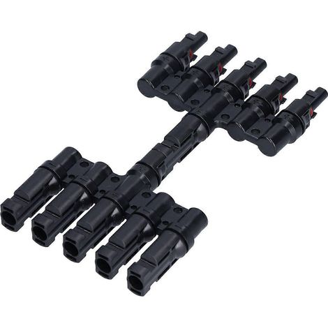 Connecteur de dérivation 1 vers 5, connecteur de câble pour panneau solaire à 5 voies, connecteur mâle-femelle étanche IP67 (1/5)