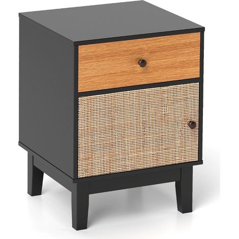 Comodino in rattan con cassetto e mobiletto comodino tavolino tavolino da divano in stile boho