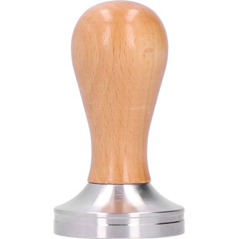 Tampoir à Café 51mm en Acier Inoxydable avec Manche en Bois pour Presser la Poudre de Café (1/5)