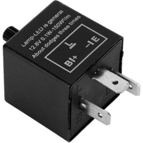 Relais Clignotant LED - 12 V - 3 Broches - Réglable 60 à 120 Clignotements/Min - Pour Voitures et Motos - 1 Pièce (1/4)