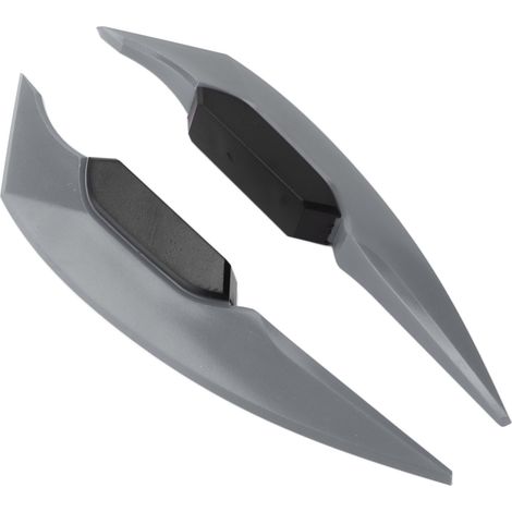 Ailerons aérodynamiques moto, paire grise, accessoire universel pour scooter électrique, quad et SSV (1/5)