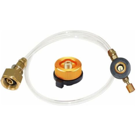 Adaptateur de cartouches de gaz pour cuisinière à gaz extérieur - Pour camping et camping - Adaptateur de buse pour GPL, cylindre plat, adaptateur de bouteille