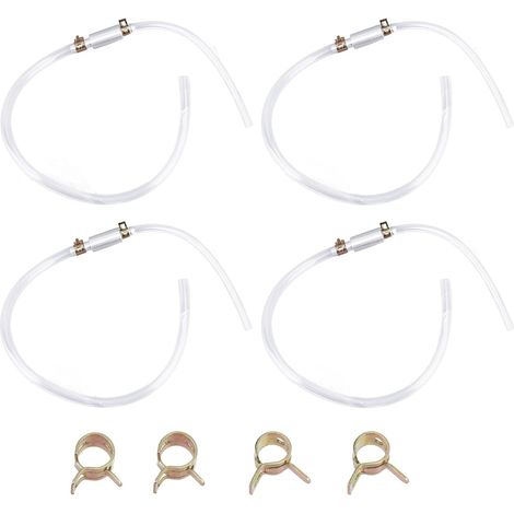 2 Ensembles Kit de Purge de Freins, Comprenant 4 Tuyaux Purge en Caoutchouc, 2 Clapets Anti-Retour, 6 Petites Pinces, Tuyau Liquide d'embrayage pour Moto Véhicule Électrique Voiture (1/5)