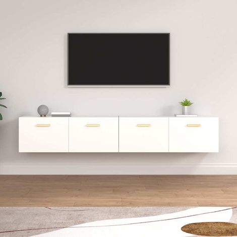 vidaXL Wall Cabinets 2 pcs White 100x36,5x35 cm Engineered Wood (1/5)