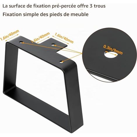 Signstek Trapezoidal Table Legs Furniture Metal Iron Material Industrial Modern Design Coffee Table Modern Desk Bedside Table Bench (1/4)