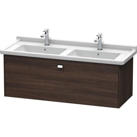 Duravit Brioso Vanity pensile a parete 122,0 x 46,9 cm, 1 estraibile, per lavabo Starck 3 033213, Colore (anteriore/corpo): Castagno scuro arredamento, maniglia cromata - BR404401053