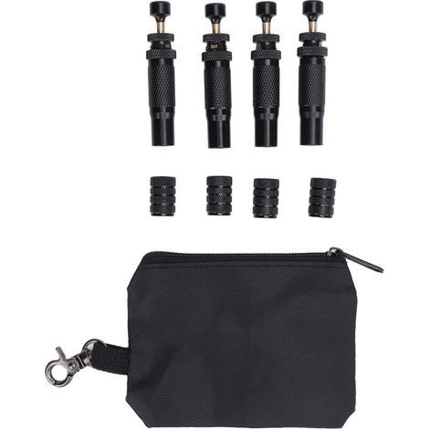 4-piece Tire Damage Valve Kit, 4-piece Adjustable Automatic Shut-Off Valve (10-30 psi), Screw-on Air Down Tool for 4x4 Off-Road Vehicles (1/5)