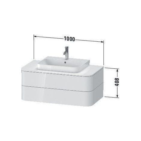 Duravit Happy D.2 Plus Konsolenwaschtischunterbau wandhängend, (1/4)
