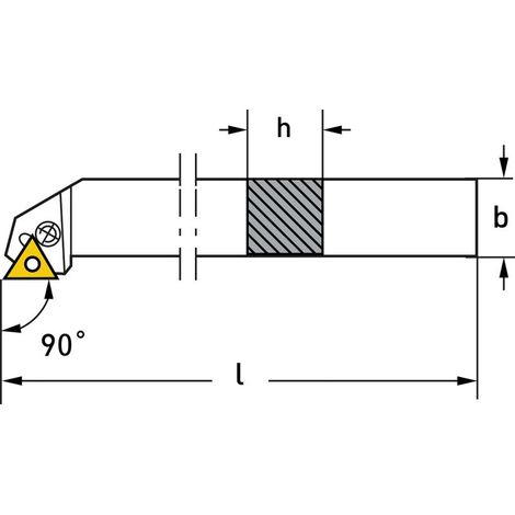 Outil externe 90 degres droit 20 mm pour tour a metaux (1/2)