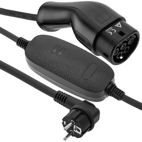 BeMatik - Chargeur portable monophasé pour véhicule électrique type 2 5 mètres 16A (1/5)