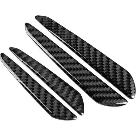 4 pièces en Fiber de carbone garde de bord de porte de voiture bandes de protection de pare-chocs garniture couverture garde (1/4)