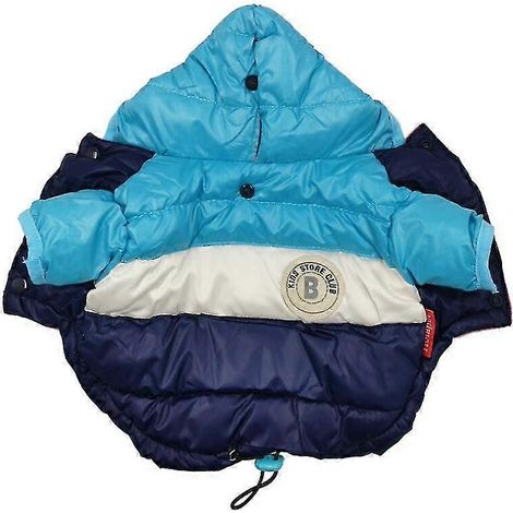 Chaqueta impermeable para perros grandes, ropa cálida de otoño e invierno para perros pequeños y grandes, abrigos con capucha para bulldog francés, mono Yorkshire azul (1/5)