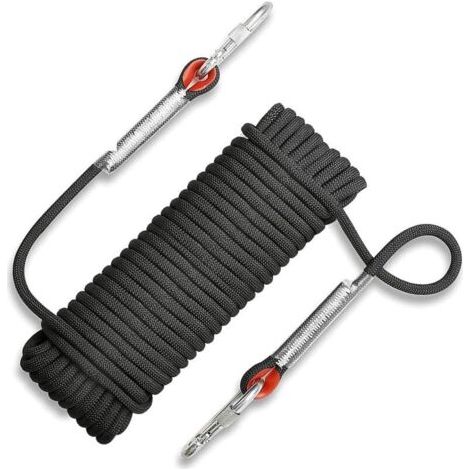 Corde de sécurité d'escalade extérieure de 20 m, corde de sauvetage d'alpinisme résistante à la déchirure, corde de 10 mm de diamètre pour la randonnée