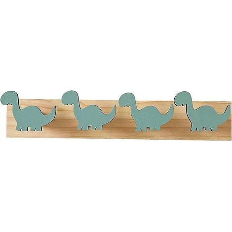 Wandgarderobe, Huthaken, Eingangshaken mit Dinosaurier-Motiv – 40 x 7 cm (1/4)