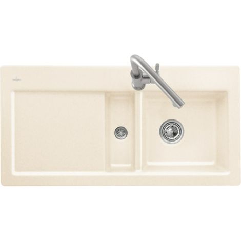 VB flächenbündige Spüle Subway 60 flat 67120F 965x475mm re-eckig Ivory cplus (1/2)