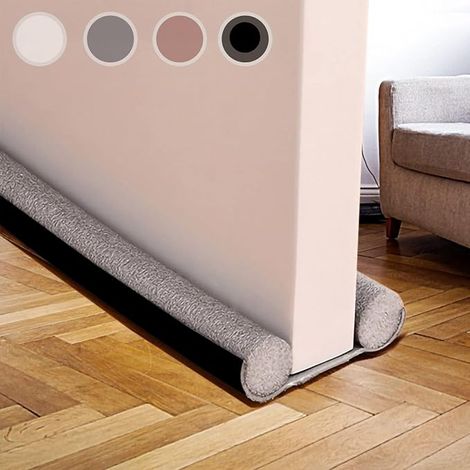 Door Draught Excluder 37 Inch Double Seal for Noise Blocker Windproof and Vent Plug Black (1/5)