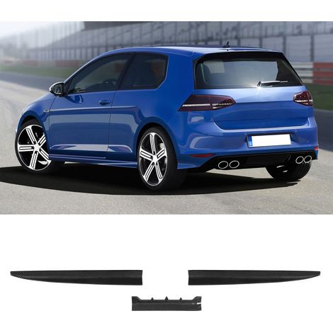 Dreiteiliger Heckspoiler (134,5 cm), universell für alle Fahrzeuge (Typ B mit erhöhten Befestigungsbolzen), glänzende Carbonfaser-Optik (1/5)