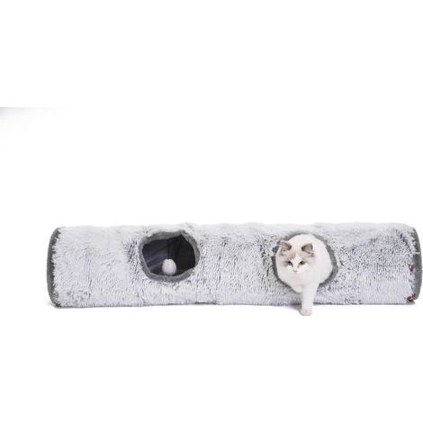 XXL Cat Tunnel, 120 cm, Soft Plush, 2 seconds, Indoor (1/5)
