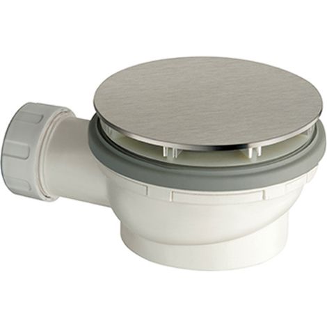 Bonde de douche avec capot extra plat - Hauteur 64 mm - Inox - Cristina Ondyna (1/2)