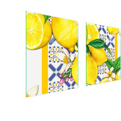 GLASSCHUTZPLATTE FÜR HERD 85x52 ZITRONE (1/5)