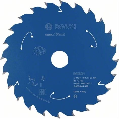 Bosch Hoja de sierra circular Expert for Wood para sierras circulares de mano a batería 140 x 1,8 x 20 mm 24 - 2608644499 (1/4)