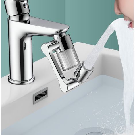 Prolunga per rubinetto girevole per lavabo, aeratore, prolunga per rubinetto a 2 modalità, accessorio getto rotante a 360 gradi per cucina e bagno (1/3)