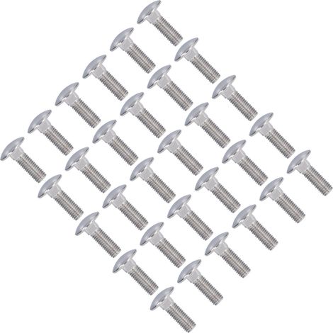 30 Pièces Boulons à Tête Ronde Collet Carré Inox A2-70 M10x30 Vis de Carrosserie pour Machines (1/5)