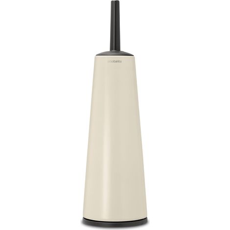 Renew Porte Goupillon avec Brosse - Brosse Hygiénique - Nettoie sous Le Rebord - Base Anti-Rayures - Anti-Corrosion - Accessoire de Salle de Bains - Soft Beige - 42 x 12 x 12 cm (1/5)