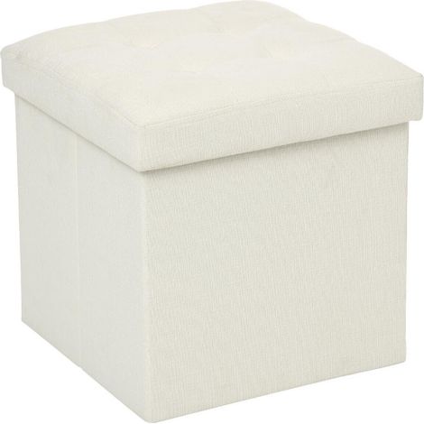 Pouf coffre pliable capitonne "Lysandre" Atmosphera