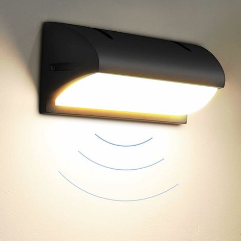 Applique murale extérieure 18W avec détecteur de mouvement – IP65 étanche – Aluminium moulé – Éclairage 3000K – Installation rapide (1/5)