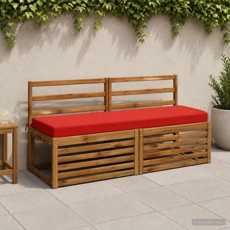 vidaXL Coussin de banc SOEST 100 % polyester Rouge 140 x 50 x 8 cm (1/5)